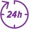 Purple Clock Icon